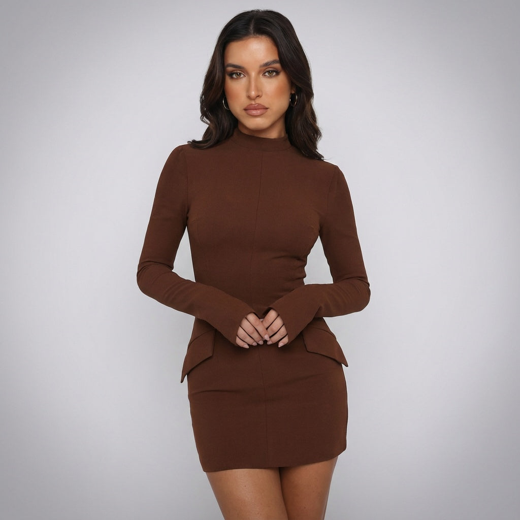 Valestra | Midnight Chic Pocket Mini Dress