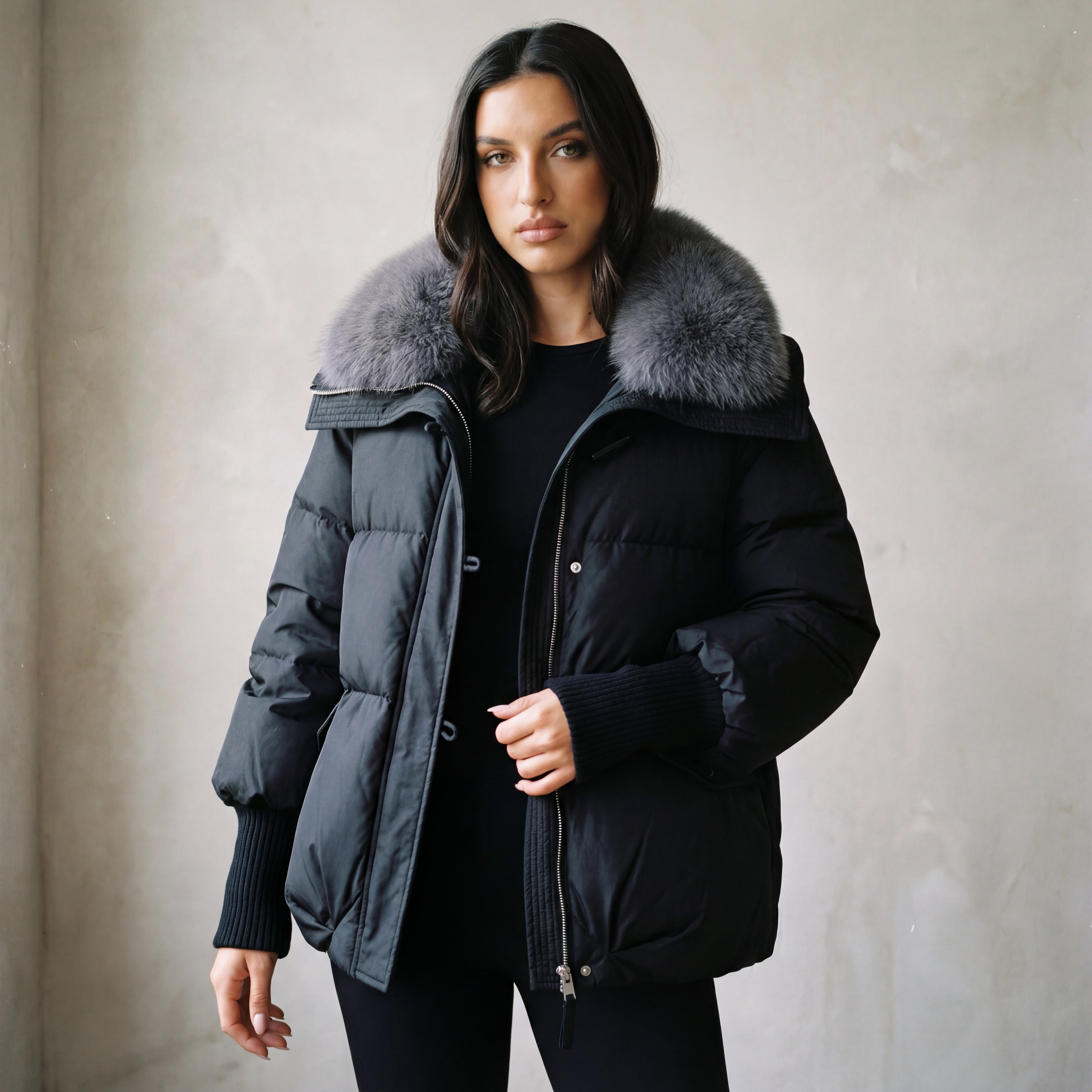 Ardelle | Luxuriöse Pufferjacke mit Pelzkragen