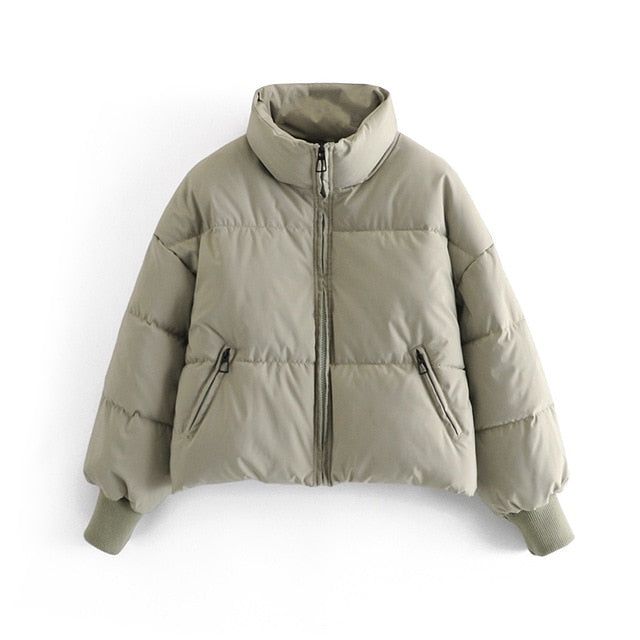 Aurevia | Pufferjacke mit Kragen und Reißverschluss