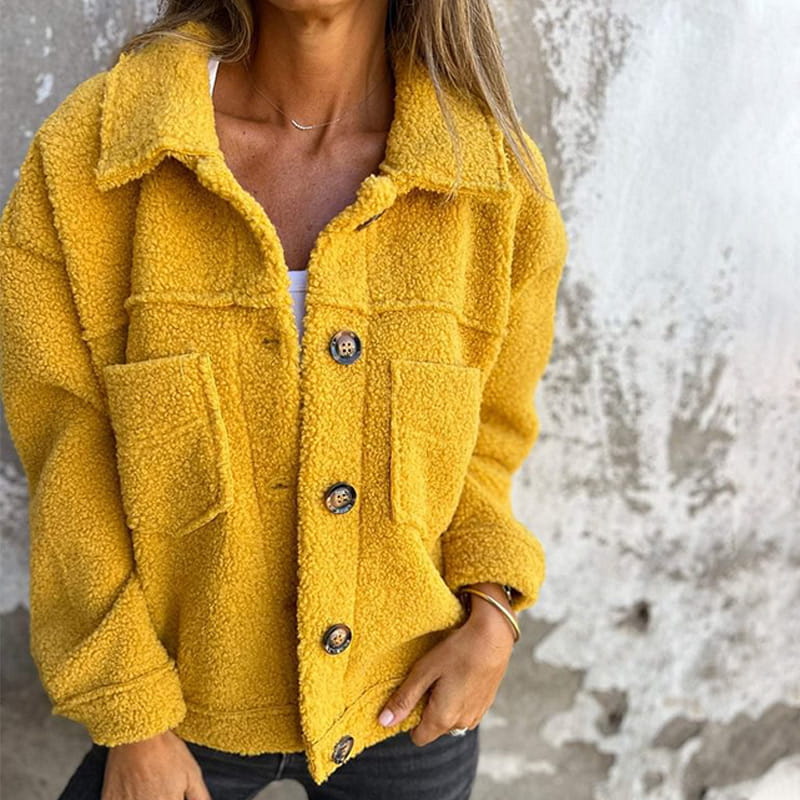 Roselle | Gemütliche Teddy-Button-Jacke