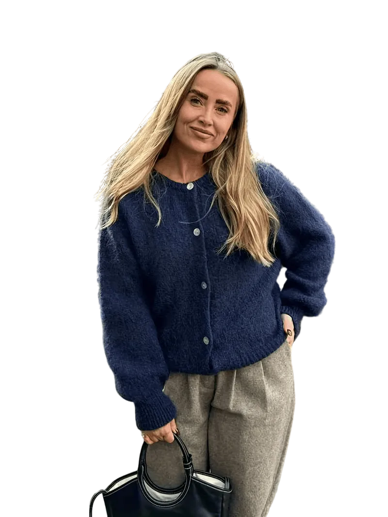 Valencia Damen Strickjacke mit Knopfleiste