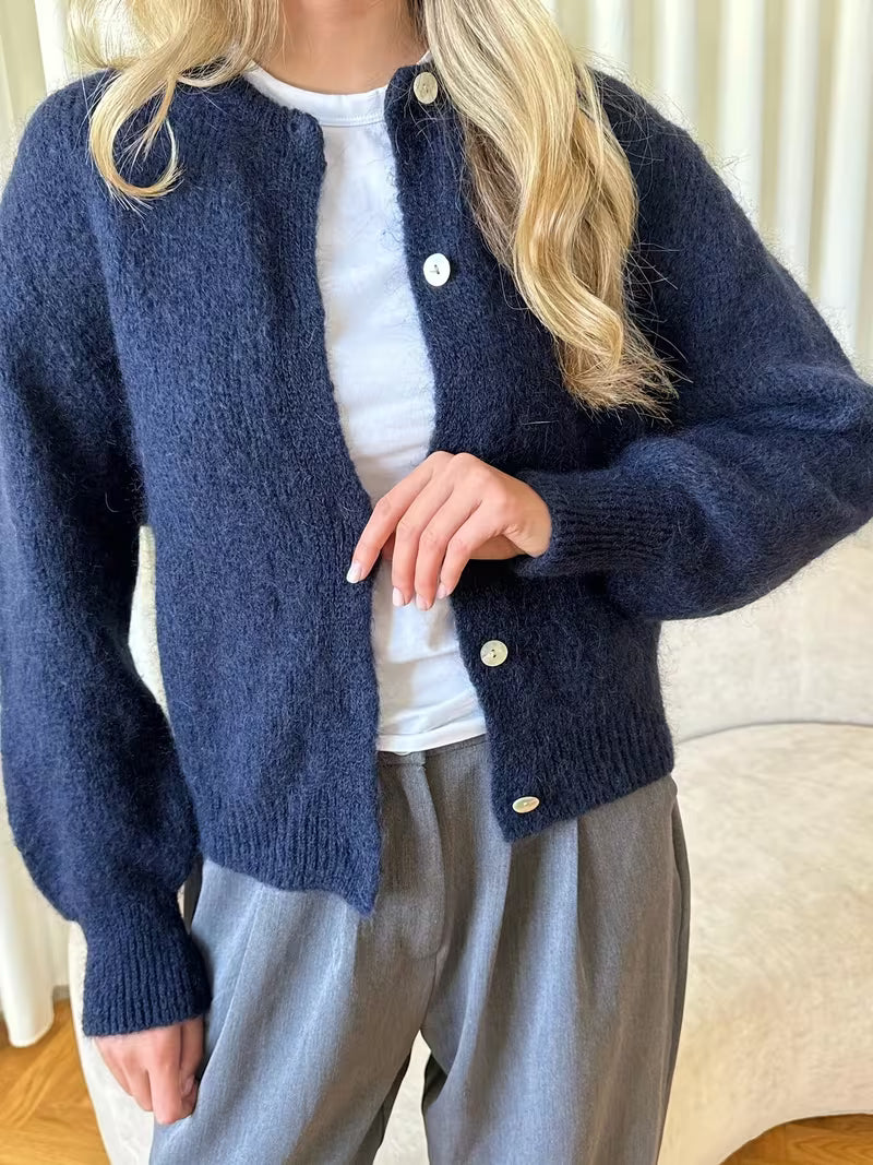 Valencia Damen Strickjacke mit Knopfleiste