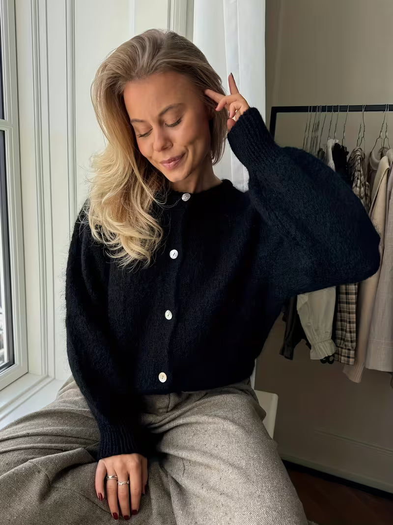 Valencia Damen Strickjacke mit Knopfleiste
