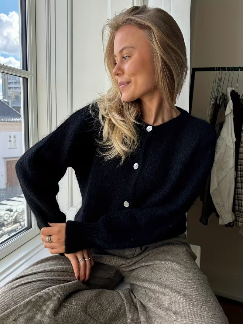 Valencia Damen Strickjacke mit Knopfleiste